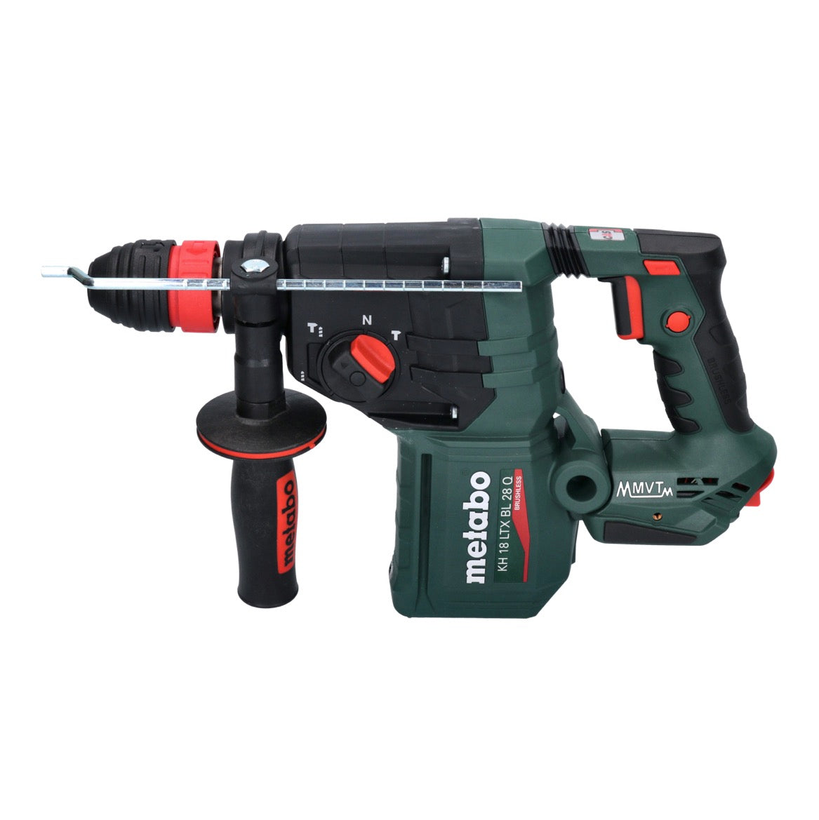 Metabo KH 18 LTX BL 28 Q Akku Bohrhammer 18 V 3 J SDS plus Brushless + 2x Akku 5,5 Ah + Ladegerät + 5 tlg. Bohrer Meißel Set + metaBOX