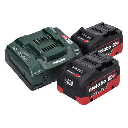 Metabo KH 18 LTX BL 28 Q Akku Bohrhammer 18 V 3 J SDS plus Brushless + 2x Akku 5,5 Ah + Ladegerät + 5 tlg. Bohrer Meißel Set + metaBOX