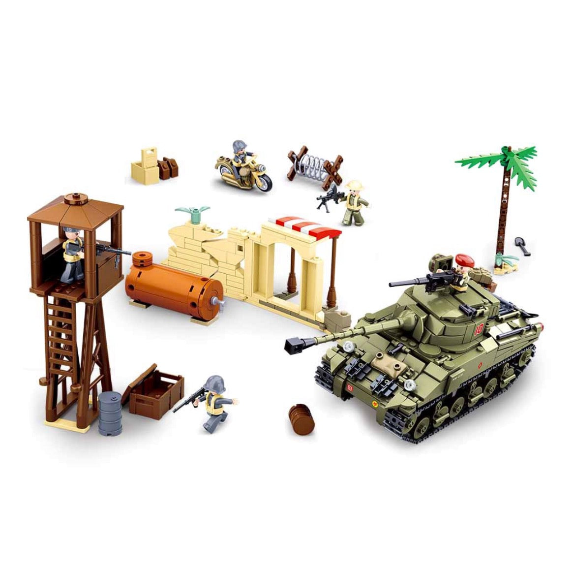 Sluban Schlacht um Tobruk WWII 790 tlg. Klemmbausteine Spielset ( M38-B0713 ) SL95583