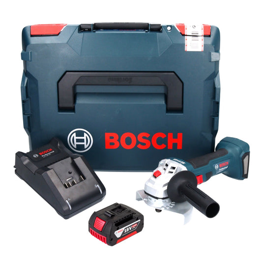 Bosch GWS 18V-7 Professional Akku Winkelschleifer 18 V 125 mm 22,23 mm Brushless + 1x Akku 6,0 Ah + Ladegerät + L-Boxx