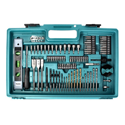 Makita DHP 482 SF2X5W Akku Schlagbohrschrauber 18 V 62 Nm weiß + 2x Akku 3,0 Ah + Ladegerät + 101 tlg. Zubehör Set + Koffer - Toolbrothers