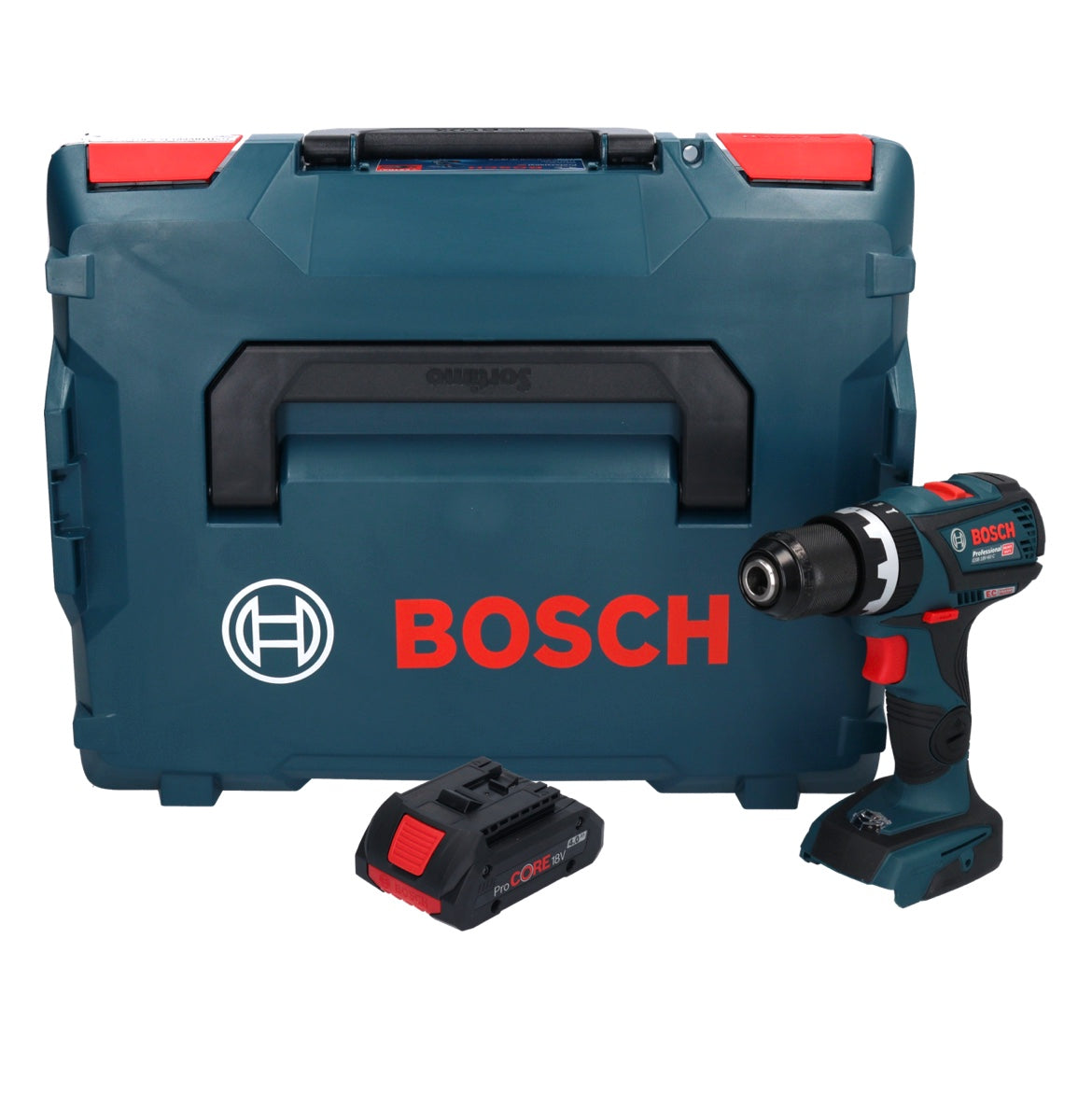 Bosch GSB 18V-60 C Professional perceuse à percussion sans fil 18 V 60 Nm sans balais + 1x batterie ProCORE 4,0 Ah + L-Boxx - sans chargeur