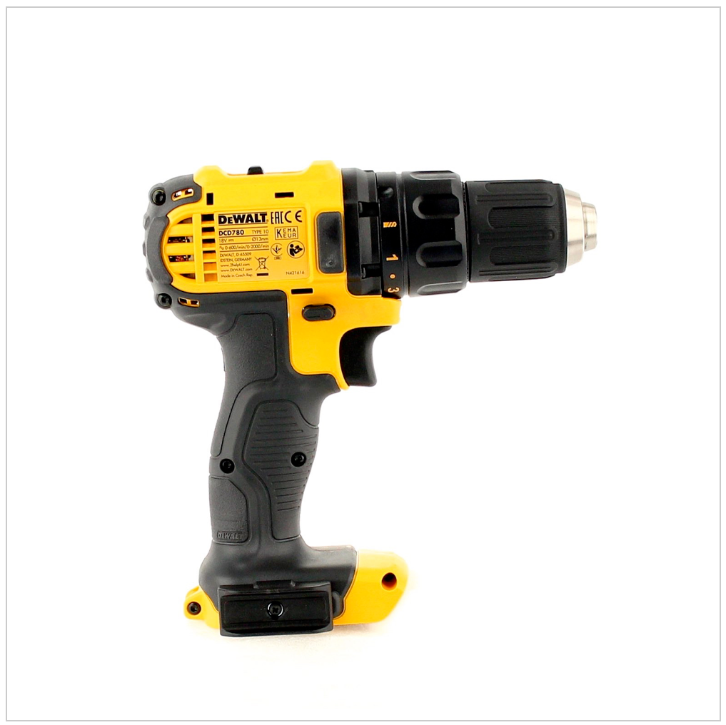 Dewalt DCD 780 NT 18V Li-ion Akku-Bohrschrauber + Koffer (ohne Akkus & ohne Ladegerät) - Toolbrothers