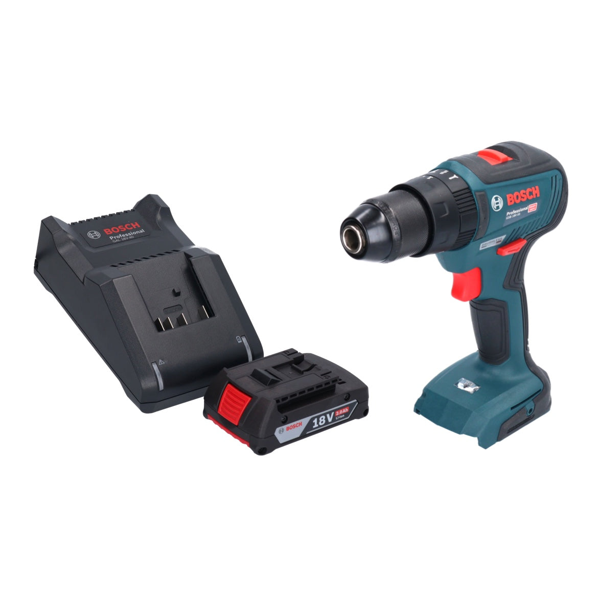 Bosch GSB 18V-55 Professional Akku Schlagbohrschrauber 18 V 55 Nm Brushless + 1x Akku 2,0 Ah + Ladegerät - Toolbrothers