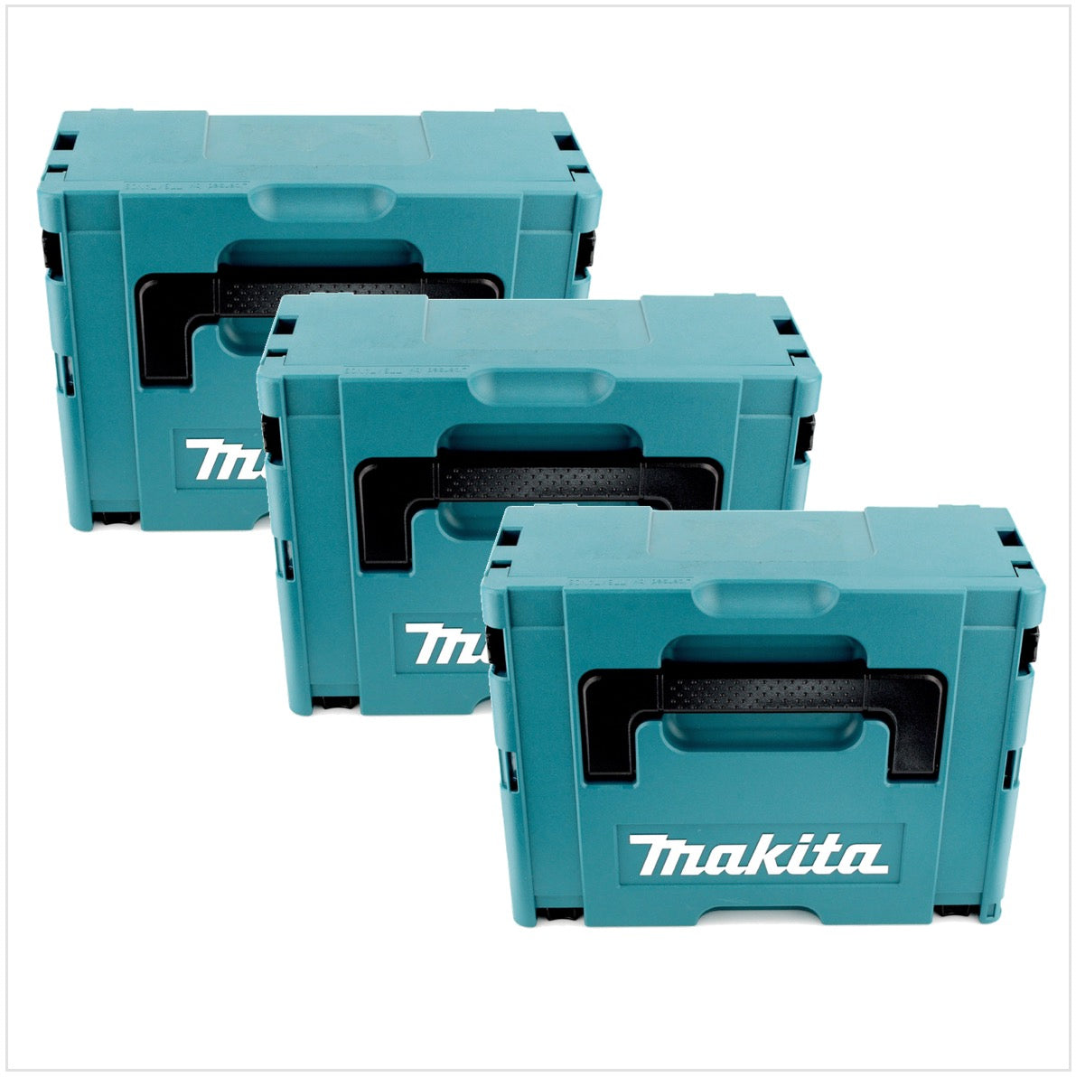 3x Makita Kunststoff Werkzeug Koffer MAKPAC 2 - ohne Einlage - Toolbrothers