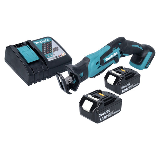 Makita DJR 185 RF batterie scie sabre Recipro 18 V + 2x batteries 3,0 Ah + chargeur