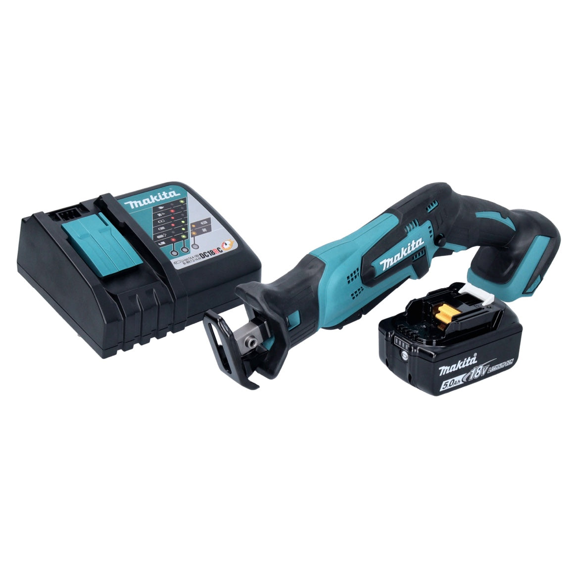 Makita DJR 185 RT1 Akku Recipro Säbelsäge 18 V + 1x Akku 5,0 Ah + Ladegerät