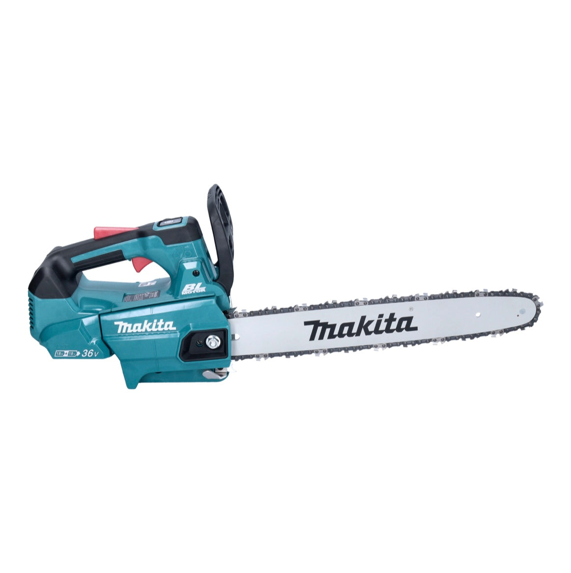 Makita DUC 406 PMB Akku Kettensäge 36 V ( 2x 18 V ) 40 cm Brushless + 2x Akku 4,0 Ah + Doppelladegerät