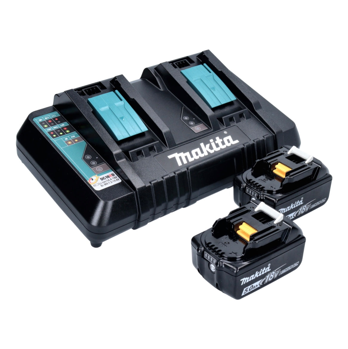 Tronçonneuse à batterie Makita DUC 406 PTB 36 V (2x 18 V) 40 cm sans balais + 2x batterie 5,0 Ah + double chargeur