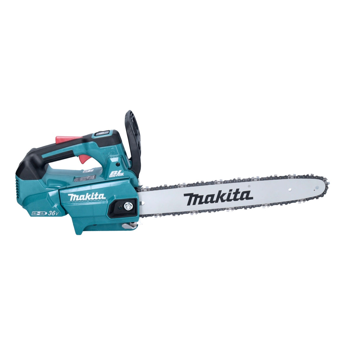 Makita DUC 406 PGB Akku Kettensäge 36 V ( 2x 18 V ) 40 cm Brushless + 2x Akku 6,0 Ah + Doppelladegerät