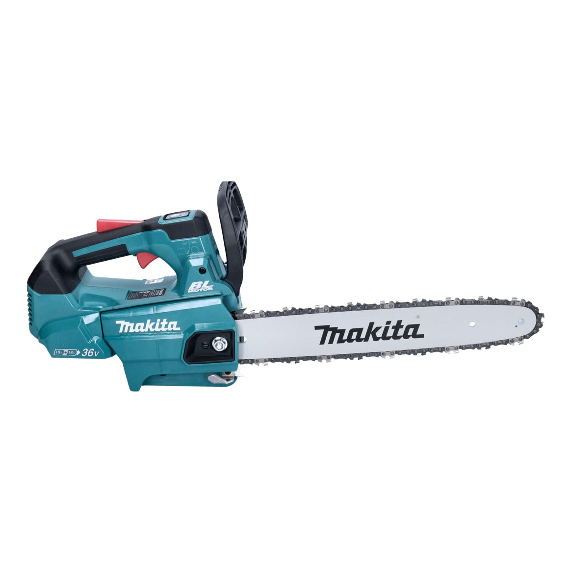 Tronçonneuse à batterie Makita DUC 356 PFB 36 V (2x 18 V) 35 cm sans balais + 2x batterie 3,0 Ah + double chargeur