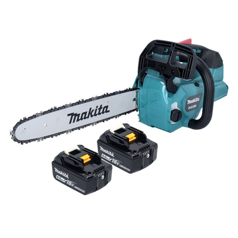 Makita DUC 356 GB Akku Kettensäge 36 V ( 2x 18 V ) 35 cm Brushless + 2x Akku 6,0 Ah - ohne Ladegerät