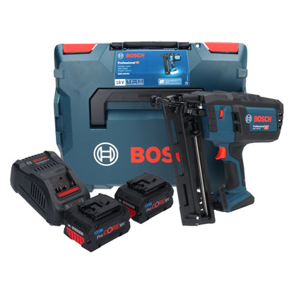 Cloueur à batterie Bosch GNH 18V-64 18 V 64 mm 1,6 mm + 2x batterie ProCORE 8,0 Ah + chargeur + L-Boxx