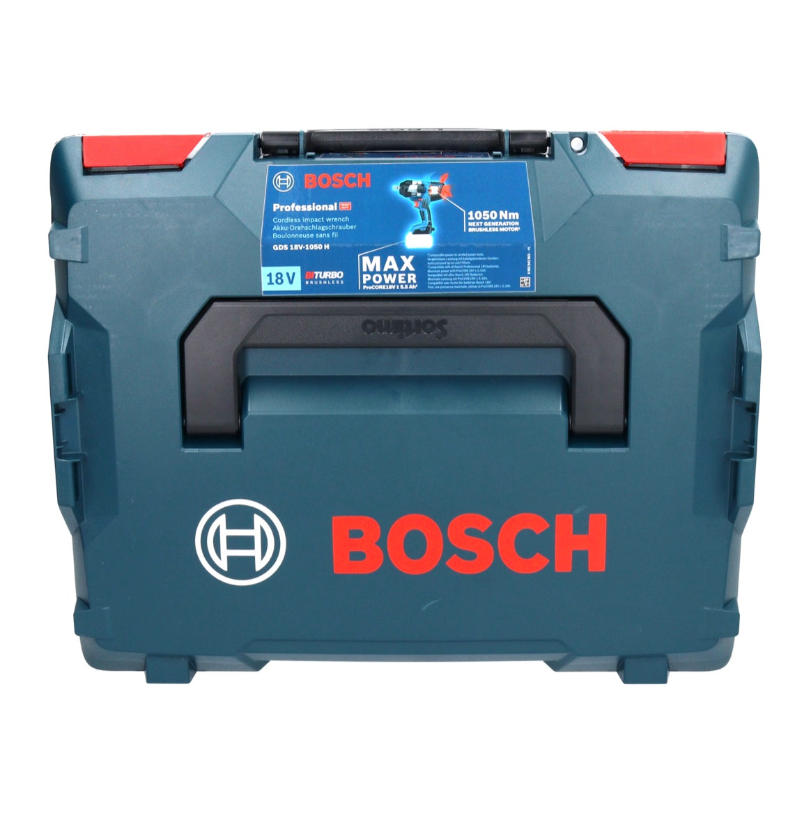 Clé à chocs rotative sans fil Bosch GDS 18V-1050 H 18 V 1050 Nm 3/4" Biturbo brushless + 1x batterie ProCORE 5,5 Ah + chargeur + L-Boxx