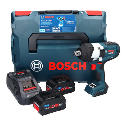 Bosch GDS 18V-1050 H  Akku Drehschlagschrauber 18 V 1050 Nm 3/4" Biturbo Brushless + 2x ProCORE Akku 8,0 Ah + Ladegerät + L-Boxx ( 06019J8502 )