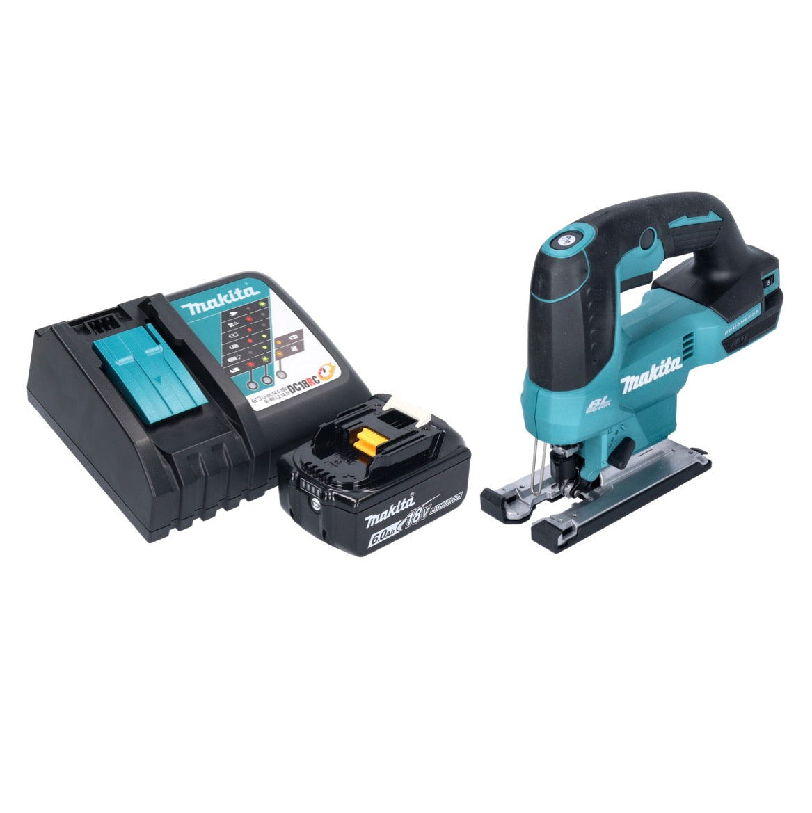 Makita DJV 184 RG1 Akku Pendelhub Stichsäge 18 V Brushless + 1x Akku 6,0 Ah + Ladegerät - Toolbrothers