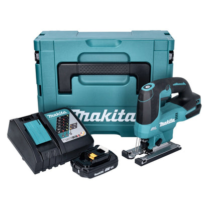 Makita DJV 184 RA1J scie sauteuse pendulaire sans balais à batterie 18 V + 1x batterie 2,0 Ah + chargeur + Makpac