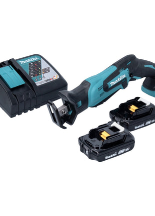 Makita DJR 185 RA Akku Recipro Säbelsäge 18 V + 2x Akku 2,0 Ah + Ladegerät