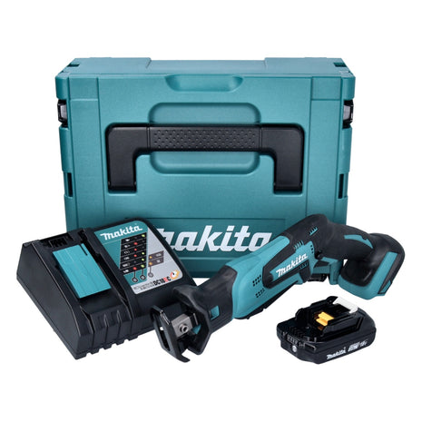 Makita DJR 185 RA1J Akku Recipro Säbelsäge 18 V + 1x Akku 2,0 Ah + Ladegerät + Makpac