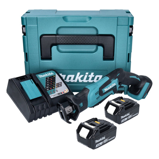 Makita DJR 185 RFJ Akku Recipro Säbelsäge 18 V + 2x Akku 3,0 Ah + Ladegerät + Makpac