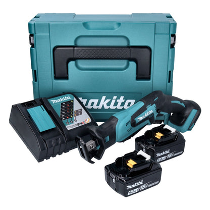 Makita DJR 185 RTJ batterie scie sabre Recipro 18 V + 2x batteries 5,0 Ah + chargeur + Makpac