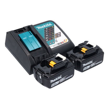 Makita DJR 185 RTJ batterie scie sabre Recipro 18 V + 2x batteries 5,0 Ah + chargeur + Makpac