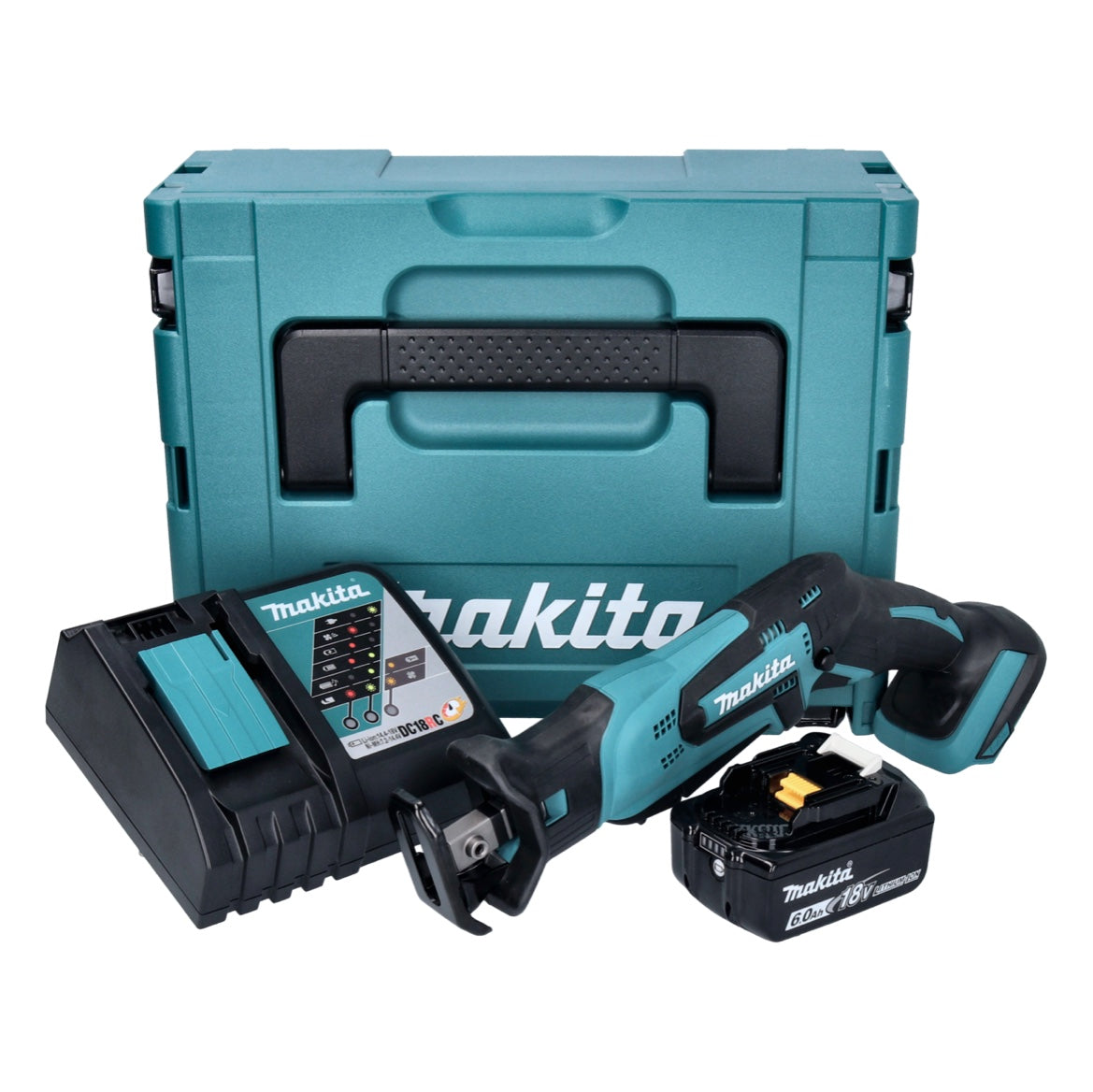 Makita DJR 185 RG1J batterie scie sabre Recipro 18 V + 1x batterie 6,0 Ah + chargeur + Makpac