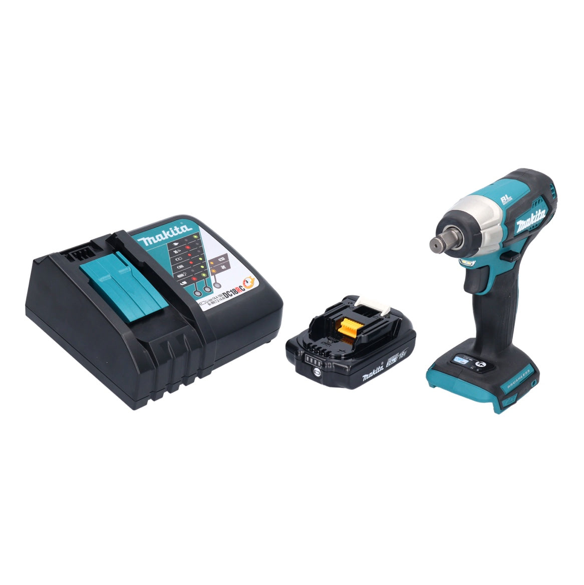 Makita DTW 181 RA1 clé à chocs sans fil 18 V 210 Nm 1/2" sans balai + 1x batterie 2,0 Ah + chargeur