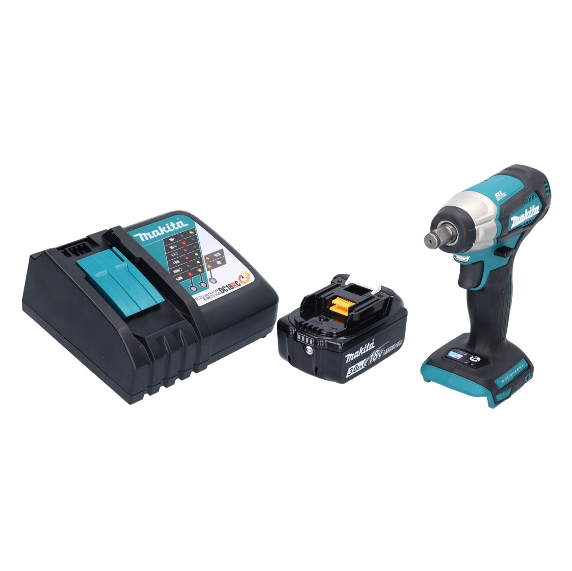 Makita DTW 181 RF clé à chocs sans fil 18 V 210 Nm 1/2" sans balai + 2x batteries 3,0 Ah + chargeur