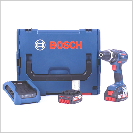 Bosch GSB 18 V-Li Professional Akku Schlagbohrschrauber, mit 2 x 2 Ah Akkus, GAL 1830 W Wireless Ladegerät, Koffer - Toolbrothers