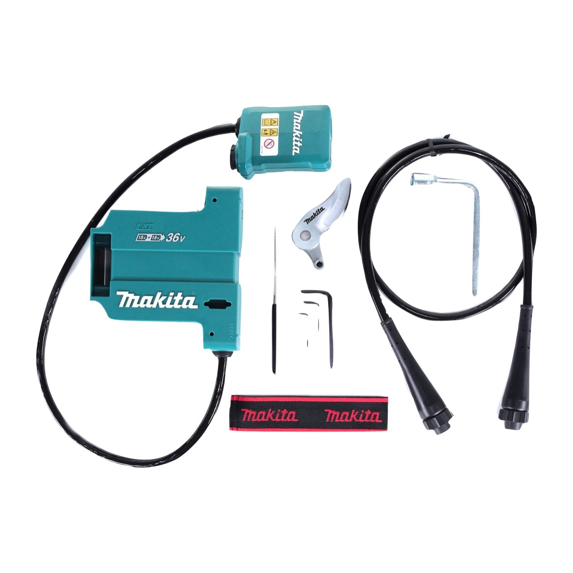 Makita DUP 361 PM sécateur à batterie 36 V (2x 18 V) + 2x batteries 4,0 Ah + double chargeur + sac