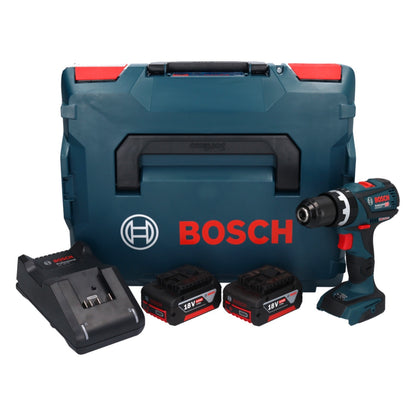 Perceuse à percussion sans fil Bosch GSB 18V-60 C Professional 18 V 60 Nm sans balais (06019G210B) + 2 batteries 5,0 Ah + chargeur + L-Boxx