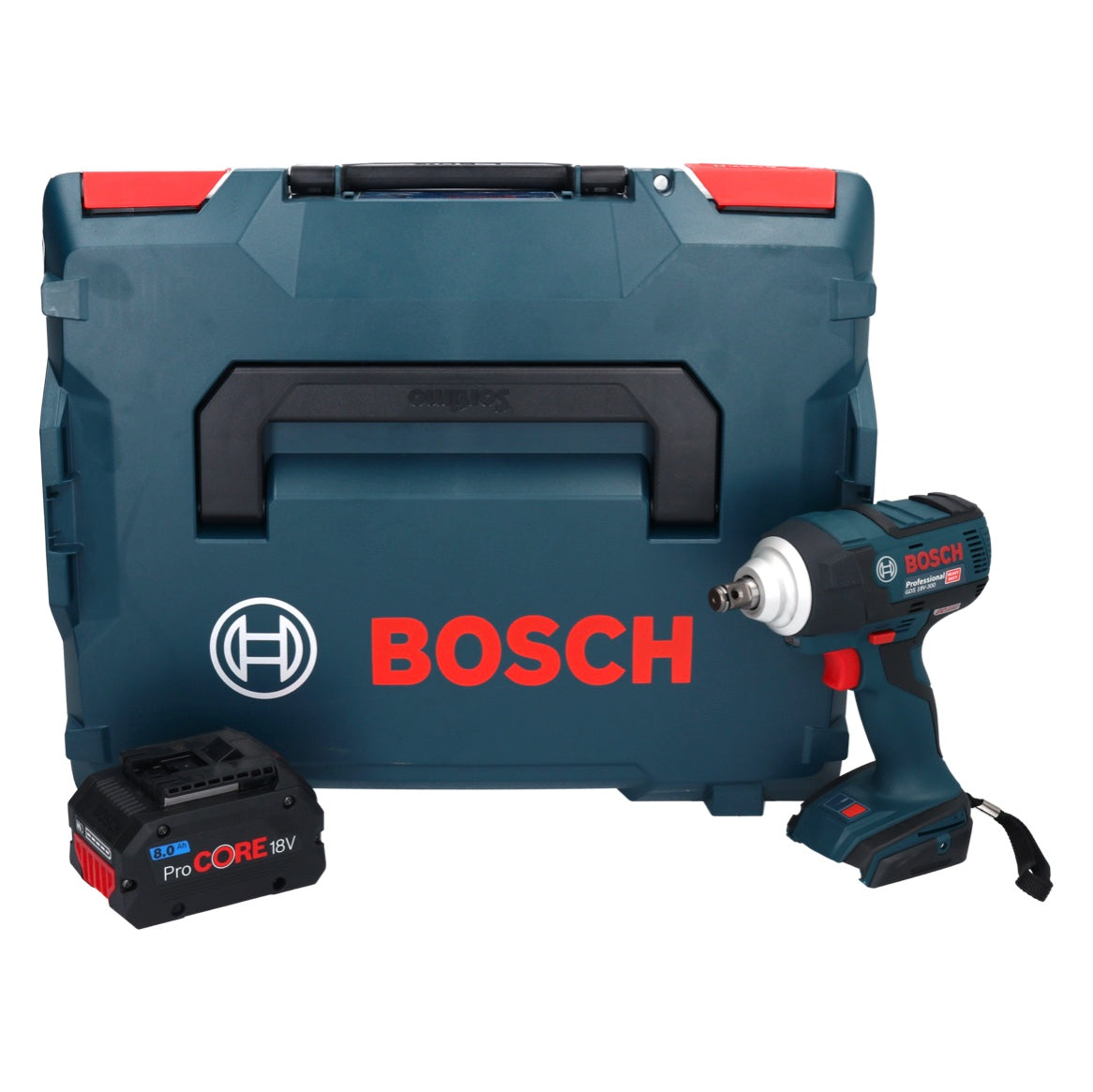 Visseuse à chocs sans fil Bosch GDS 18V-300 18 V 300 Nm 1/2" sans balais + 1x batterie ProCORE 8,0 Ah + L-Boxx - sans chargeur