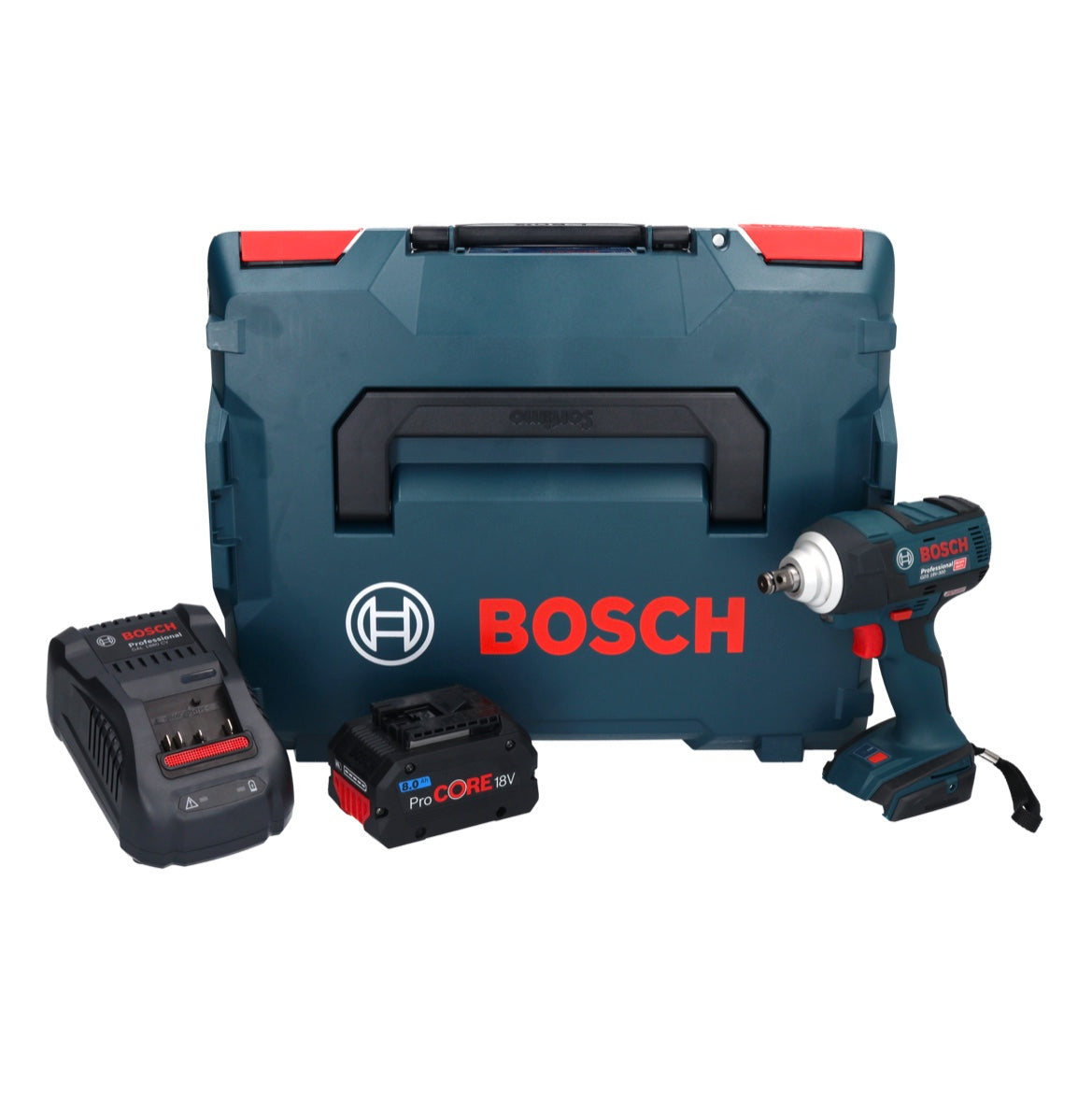 Visseuse à chocs sans fil Bosch GDS 18V-300 18 V 300 Nm 1/2" sans balais + 1x batterie ProCORE 8,0 Ah + chargeur + L-Boxx