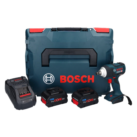 Bosch GDS 18V-300  Akku Schlagschrauber 18 V 300 Nm 1/2" Brushless + 2x ProCORE Akku 8,0 Ah + Ladegerät + L-Boxx