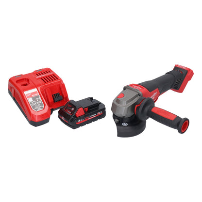 Meuleuse d'angle sur batterie Milwaukee M18 FSAGV115XPDB-301 18 V 115 mm sans balais + 1x batterie 3,0 Ah + chargeur