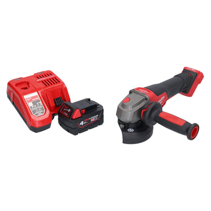 Meuleuse d'angle sur batterie Milwaukee M18 FSAGV115XPDB-401 18 V 115 mm sans balais + 1x batterie 4,0 Ah + chargeur