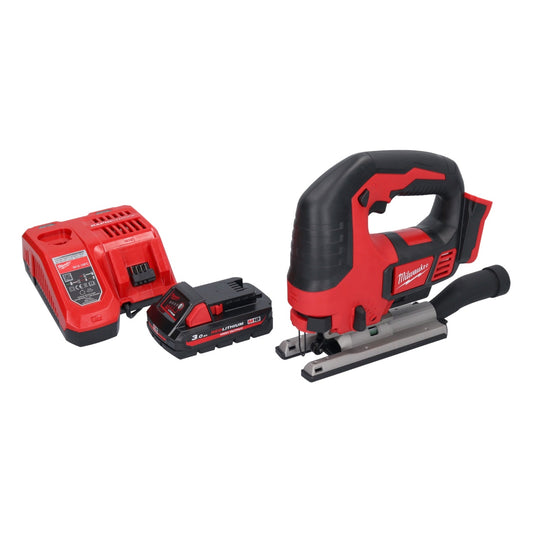 Milwaukee M18 BJS-301 Akku Stichsäge 18 V + 1x Akku 3,0 Ah + Ladegerät