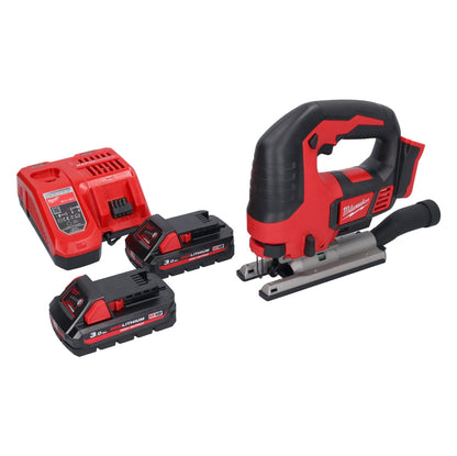 Milwaukee M18 BJS-302 Akku Stichsäge 18 V + 2x Akku 3,0 Ah + Ladegerät