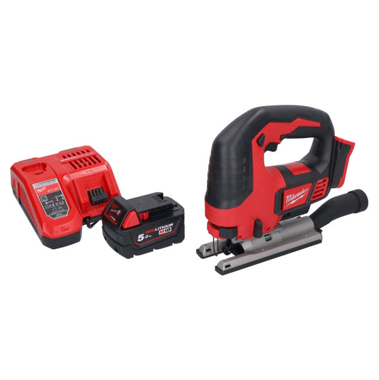 Scie sauteuse à batterie Milwaukee M18 BJS-501 18 V + 1x batterie 5,0 Ah + chargeur