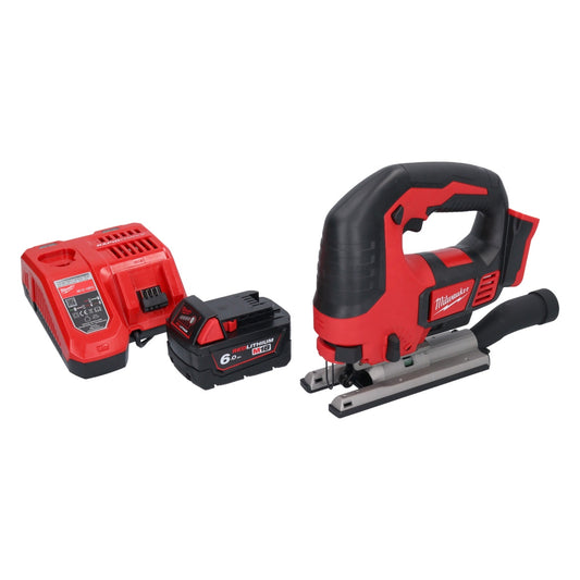 Scie sauteuse à batterie Milwaukee M18 BJS-601 18 V + 1x batterie 6,0 Ah + chargeur