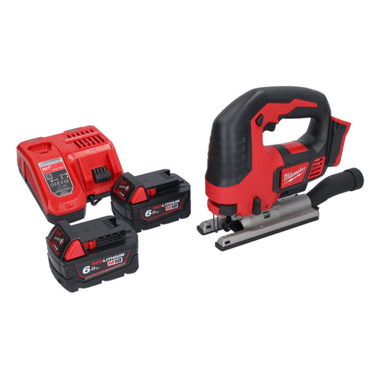 Scie sauteuse à batterie Milwaukee M18 BJS-602 18 V + 2x batteries 6,0 Ah + chargeur