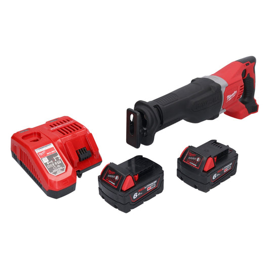 Batterie Milwaukee M18 BSX-602 Scie sabre Recipro 18 V + 2x batteries 6,0 Ah + chargeur