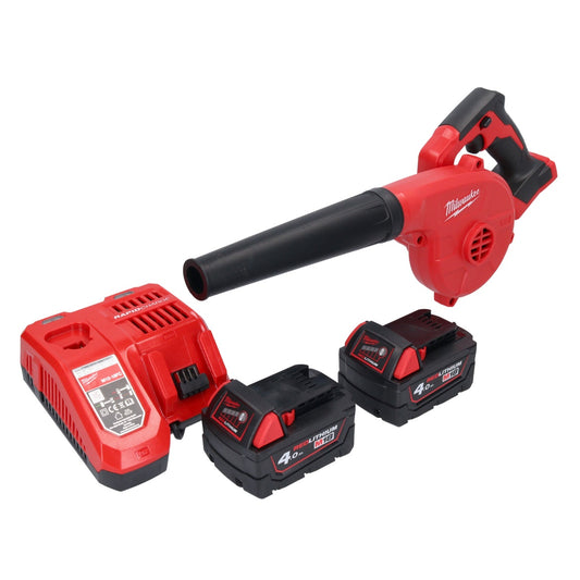 Souffleur à batterie Milwaukee M18 BBL-402 18 V + 2x batteries 4,0 Ah + chargeur