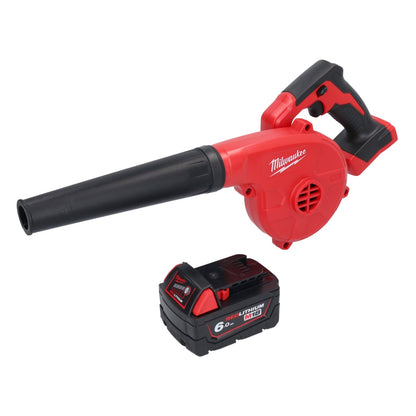 Milwaukee M18 BBL-601 Akku Gebläse 18 V + 1x Akku 6,0 Ah - ohne Ladegerät