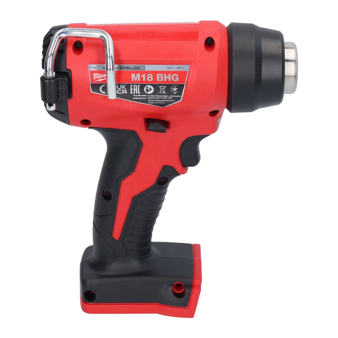 Milwaukee M18 BHG-601 Akku Heißluftgebläse 18 V 470 °C + 1x Akku 6,0 Ah + Ladegerät