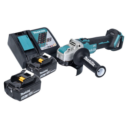 Makita DGA 521 RFX1 Meuleuse d'angle sur batterie 18 V 125 mm X-LOCK brushless + 2x batteries 3,0 Ah + chargeur