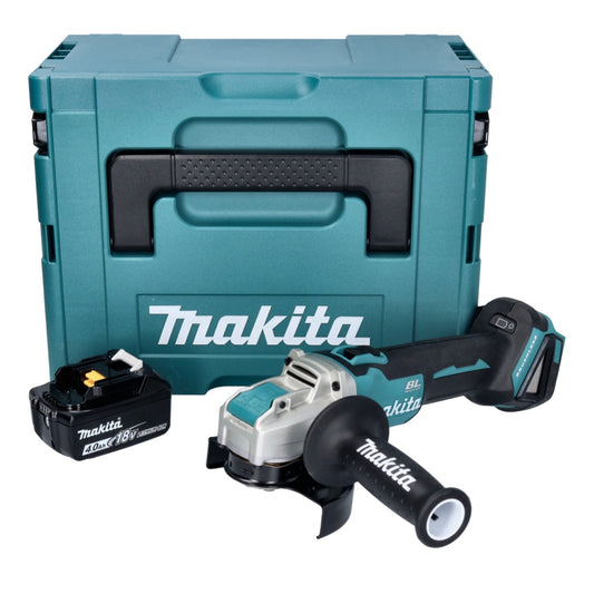 Makita DGA 521 M1X1J Akku Winkelschleifer 18 V 125 mm X-LOCK Brushless + 1x Akku 4,0 Ah + Makpac - ohne Ladegerät