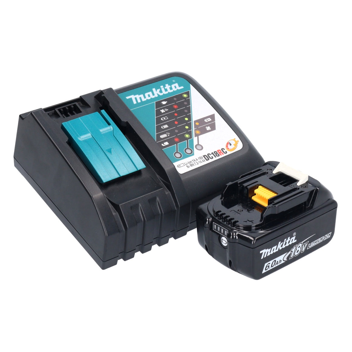 Makita DGA 521 RG1X1 Meuleuse d'angle sur batterie 18 V 125 mm X-LOCK brushless + 1x batterie 6,0 Ah + chargeur