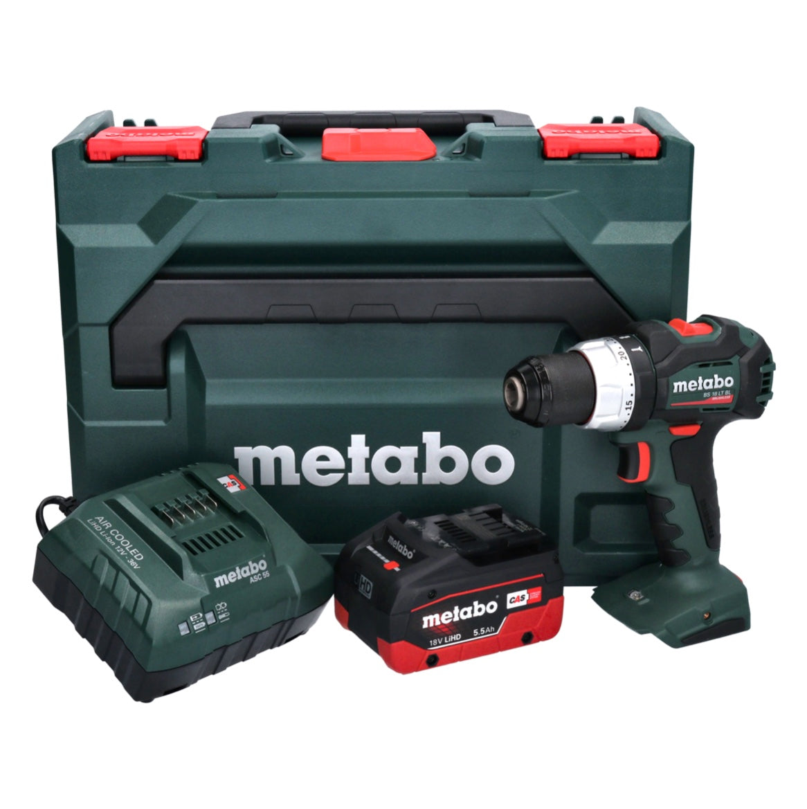 Metabo BS 18 LT BL perceuse-visseuse sans fil 18 V 75 Nm sans balais + 1x batterie 5,5 Ah + chargeur + métaBOX